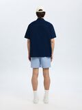 Selected SHORT SLEEVED DENIM SHIRT, Dark Blue Denim, highres - 16097694_DarkBlueDenim_004.jpg