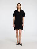 Selected KURZES KLEID MIT V-AUSSCHNITT, Black, highres - 16096374_Black_005.jpg