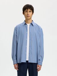 RELAXED FIT LANGARMHEMD, Medieval Blue, highres