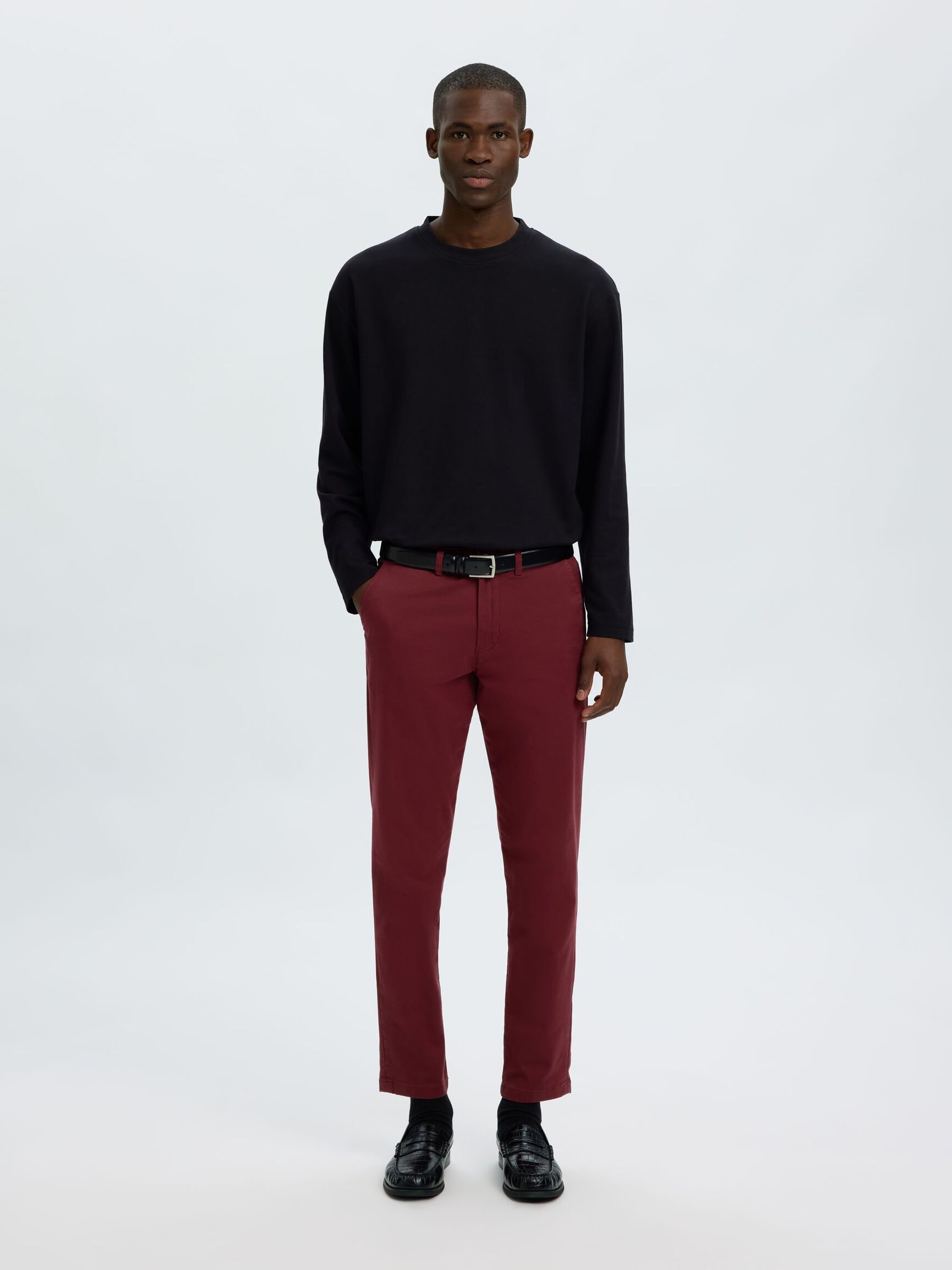 175 SLIM FIT FLEX CHINOS, Tawny Port, highres