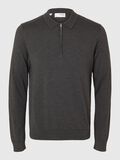 Selected KNITTED LONG-SLEEVED POLO, Antracit, highres - 16094271_Antracit_1113639_001.jpg
