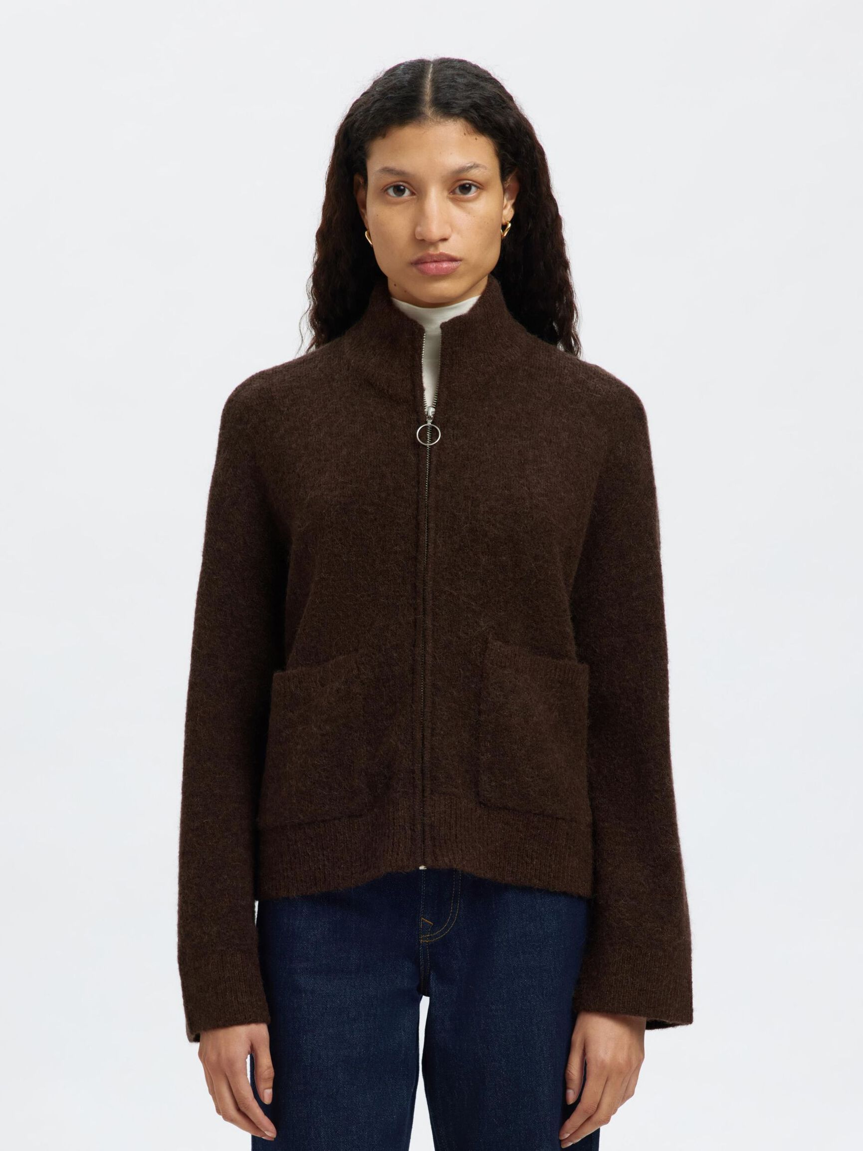 WOOL BLEND CARDIGAN, Delicioso, highres