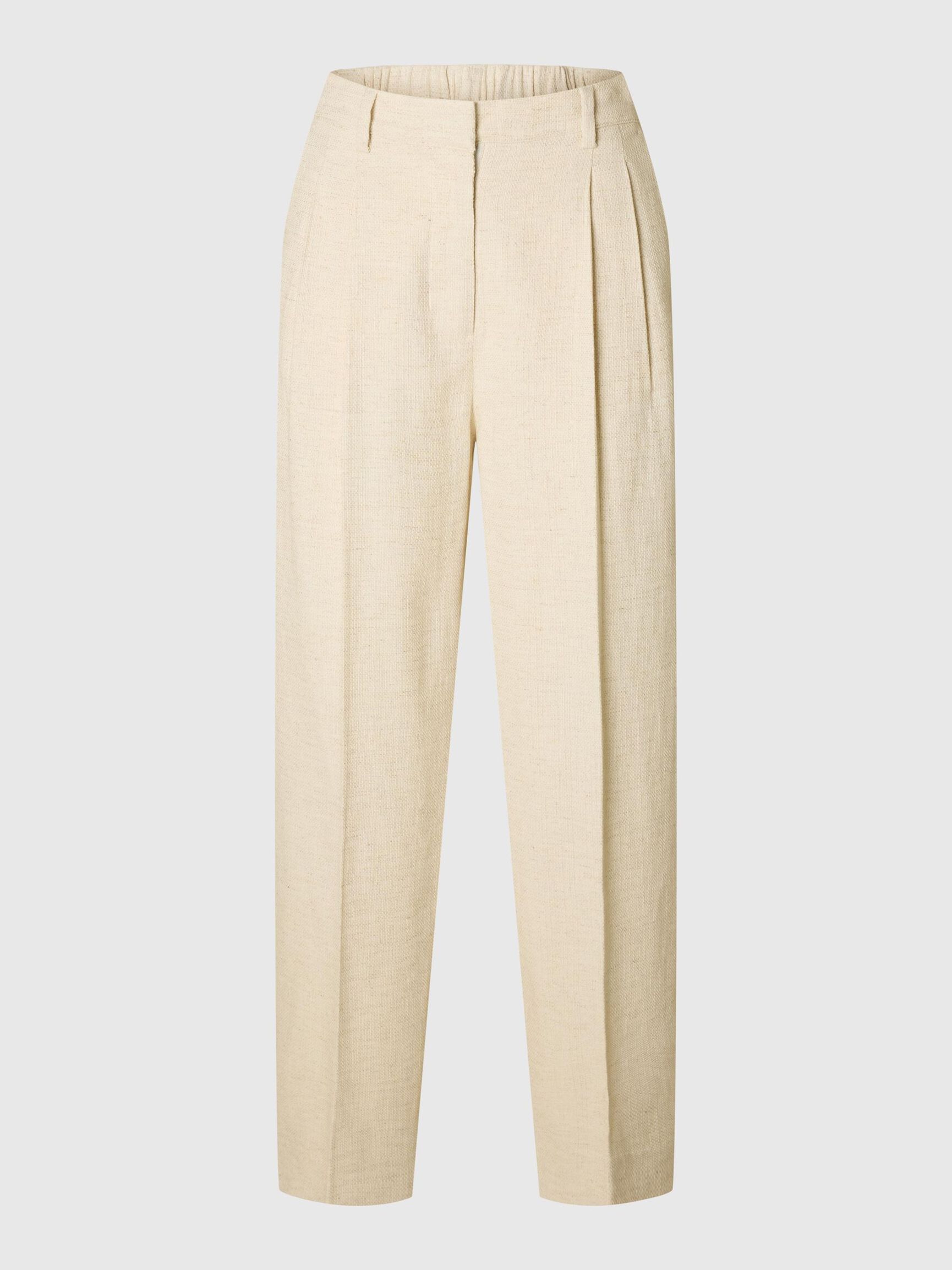 CINTURA ALTA PANTALONES FIT CORTE BARREL, Sandshell, highres