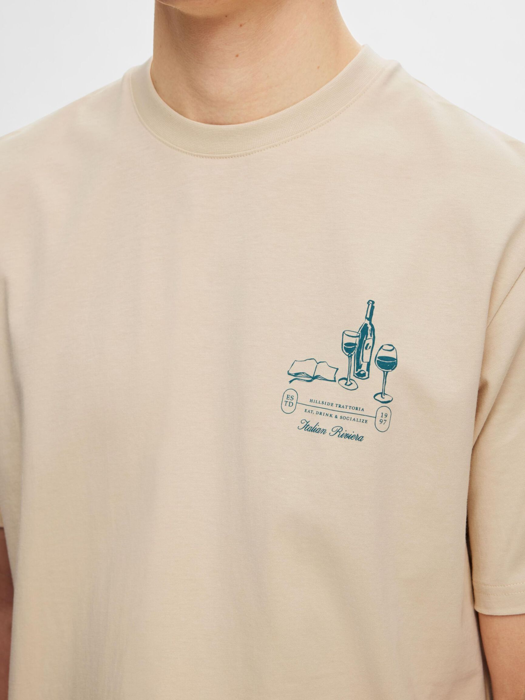 IMPRIMÉ EN COTON T-SHIRT, Fog, highres