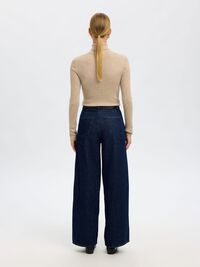 EXTRA WIDE FIT HIGH WAISTED JEANS, Dark Blue Denim, highres