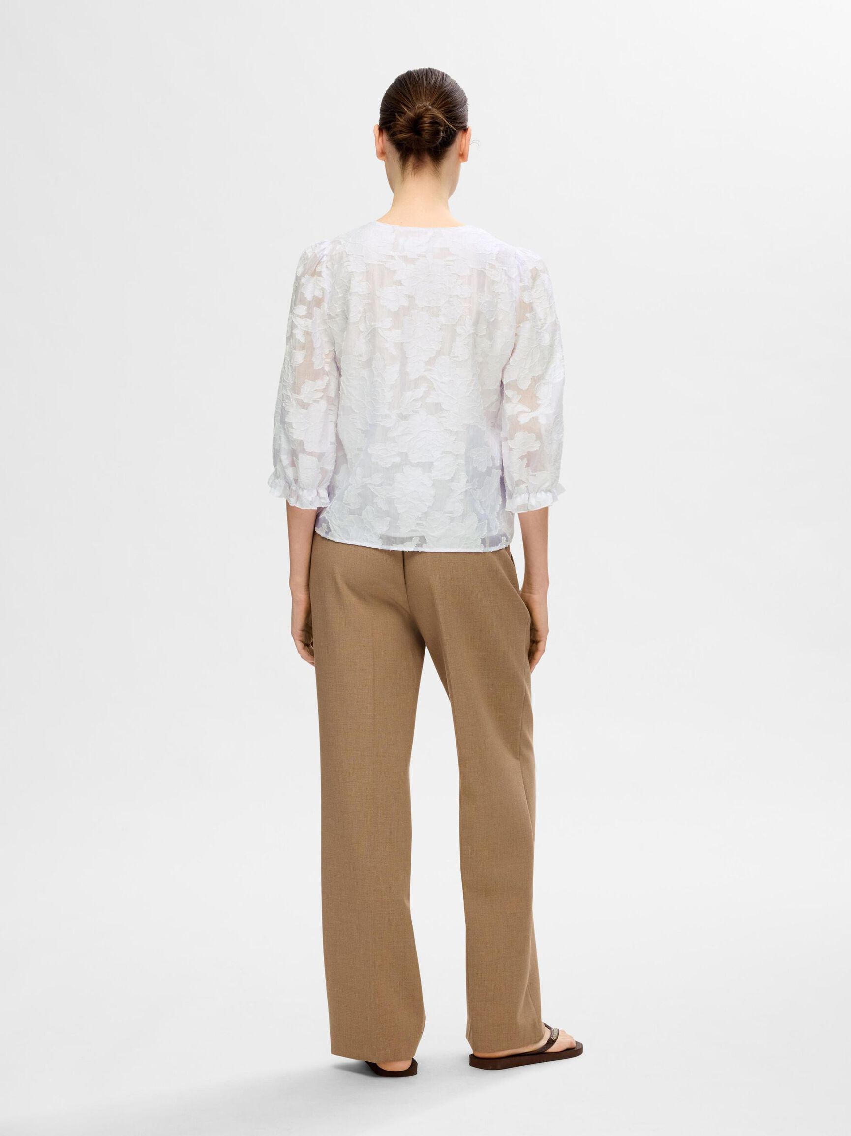 FLORAL-PRINTED BLOUSE, Bright White, highres