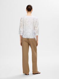 BLOMSTERPRINTET BLUSE, Bright White, highres