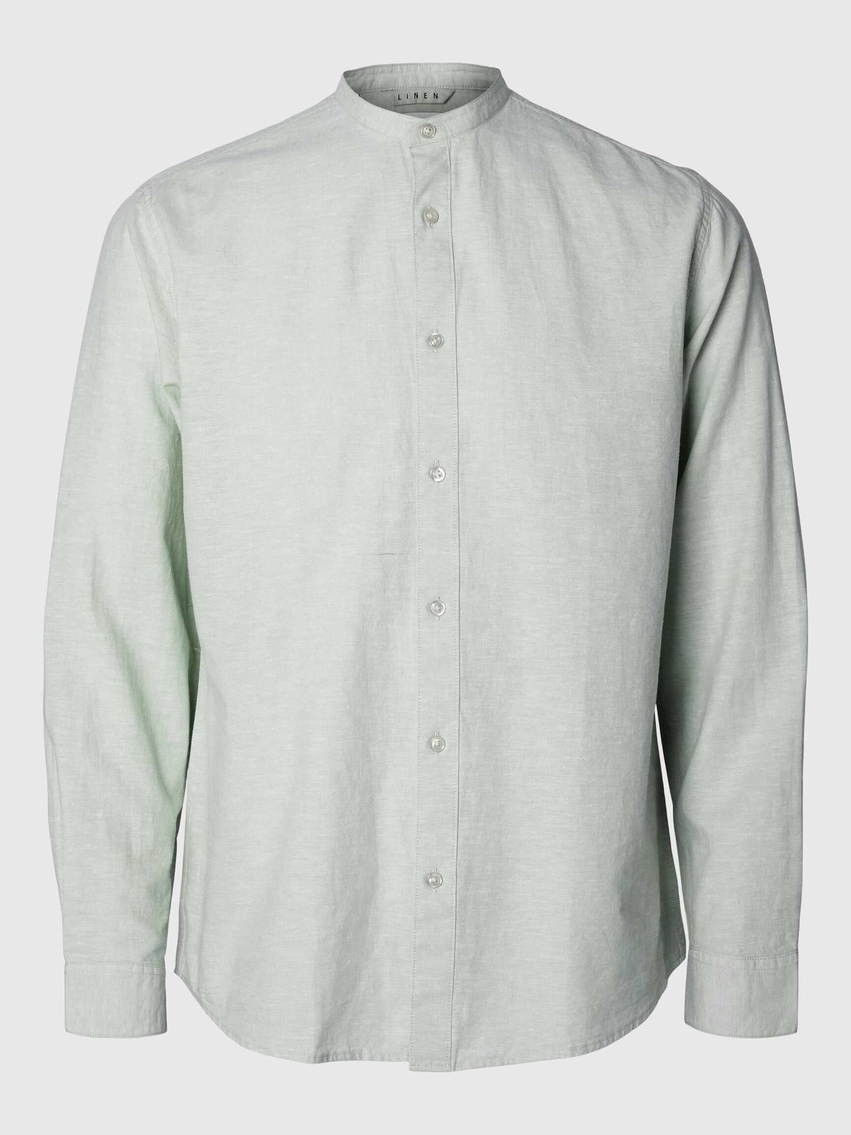 LONGSLEEVE LINNENMIX OVERHEMD, Iceberg Green, highres