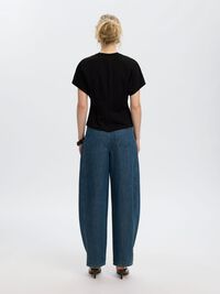 FITTED T-SHIRT, Black, highres