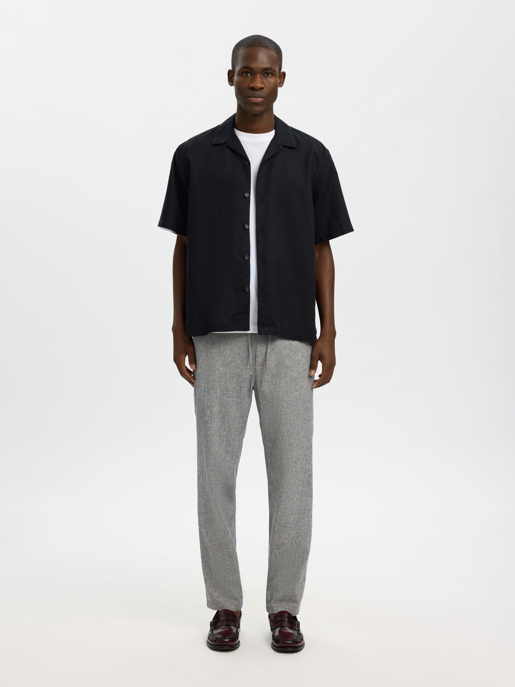 SMAL AVSMALNANDE LINNEBLANDNING BYXOR, Sky Captain, highres