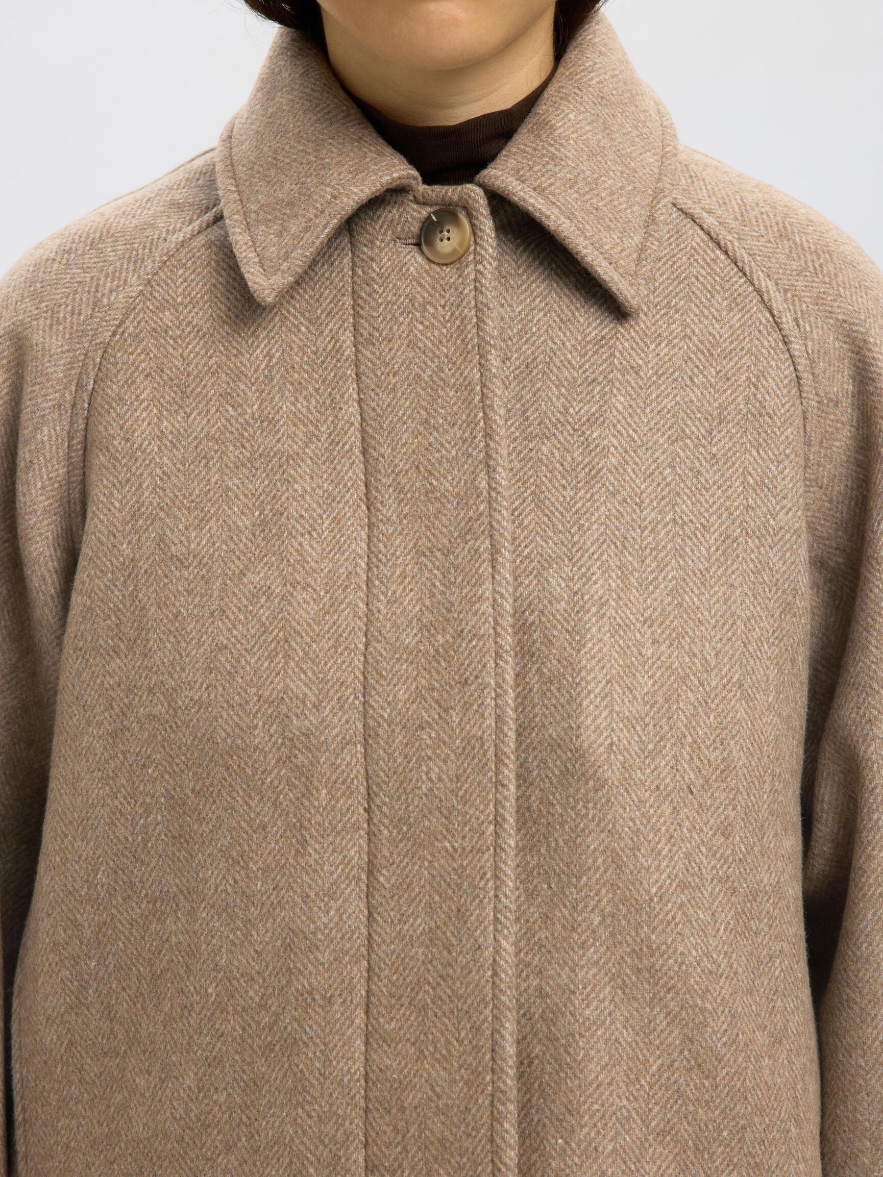 WOOL BLEND JACKET, Travertine, highres