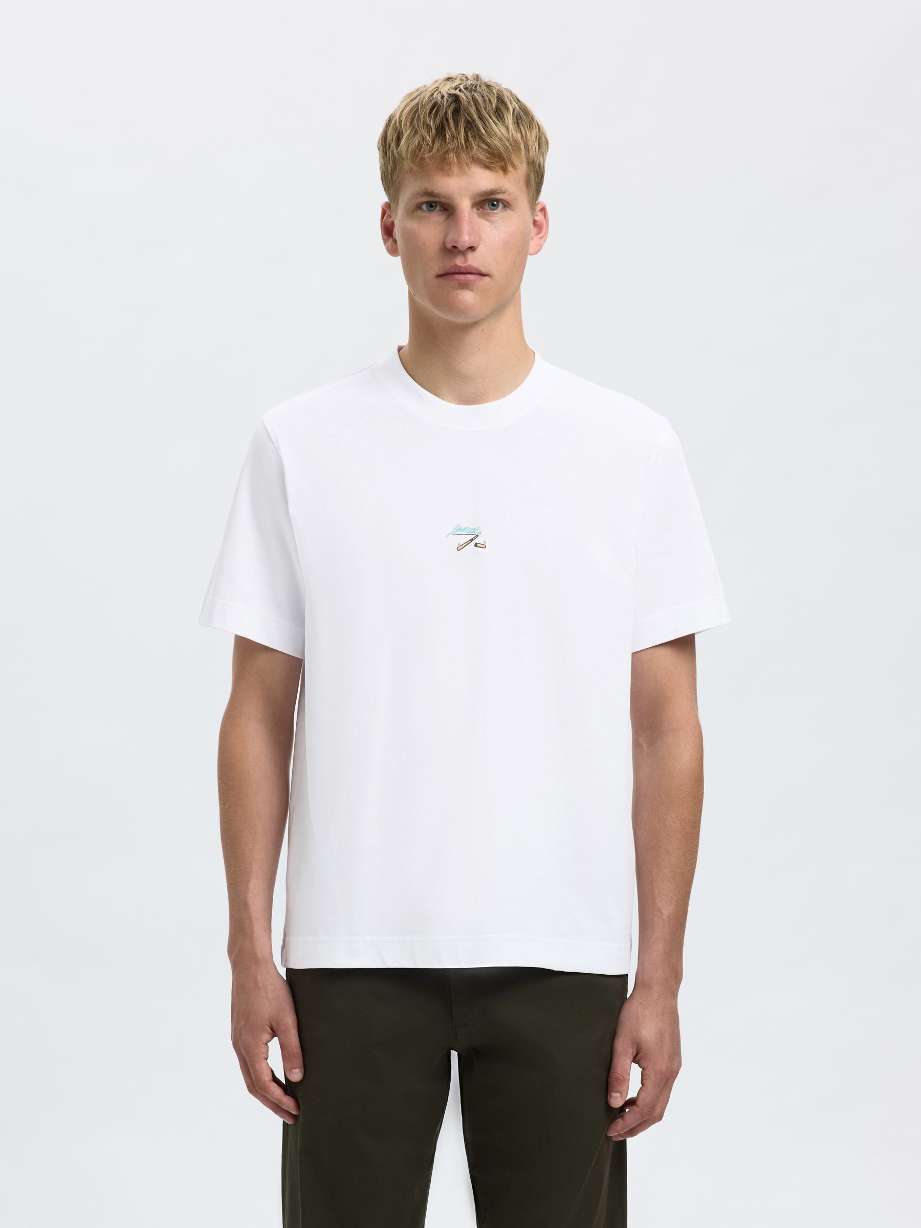 PRINTED REGULAR FIT T-SHIRT, Bright White, highres