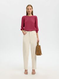 PUFF SLEEVE SWEATSHIRT, Anemone, highres