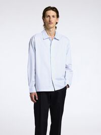 100% BOMULD OVERSHIRT, Sky Blue, highres