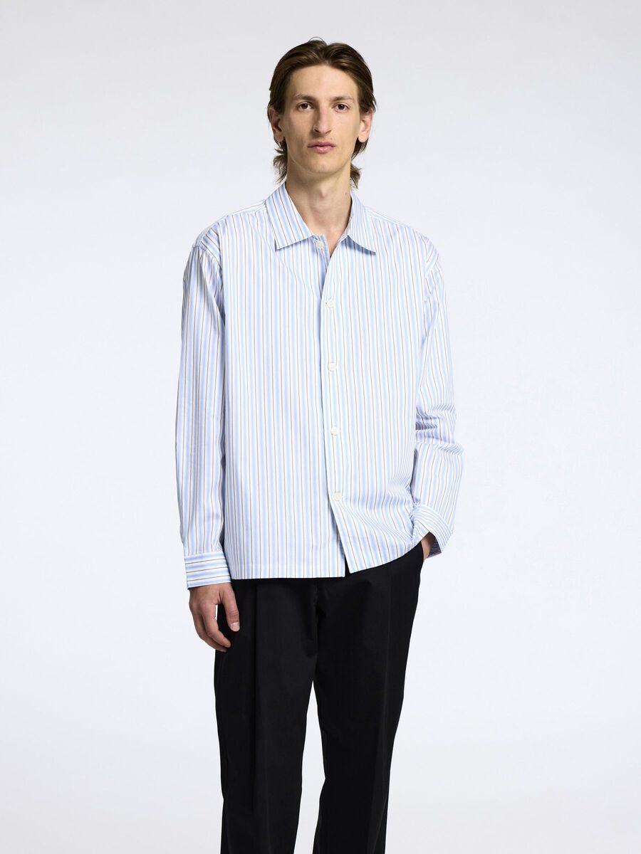 Selected 100% BAUMWOLL OVERSHIRT, Sky Blue, highres - 16097827_SkyBlue_1185327_003.jpg