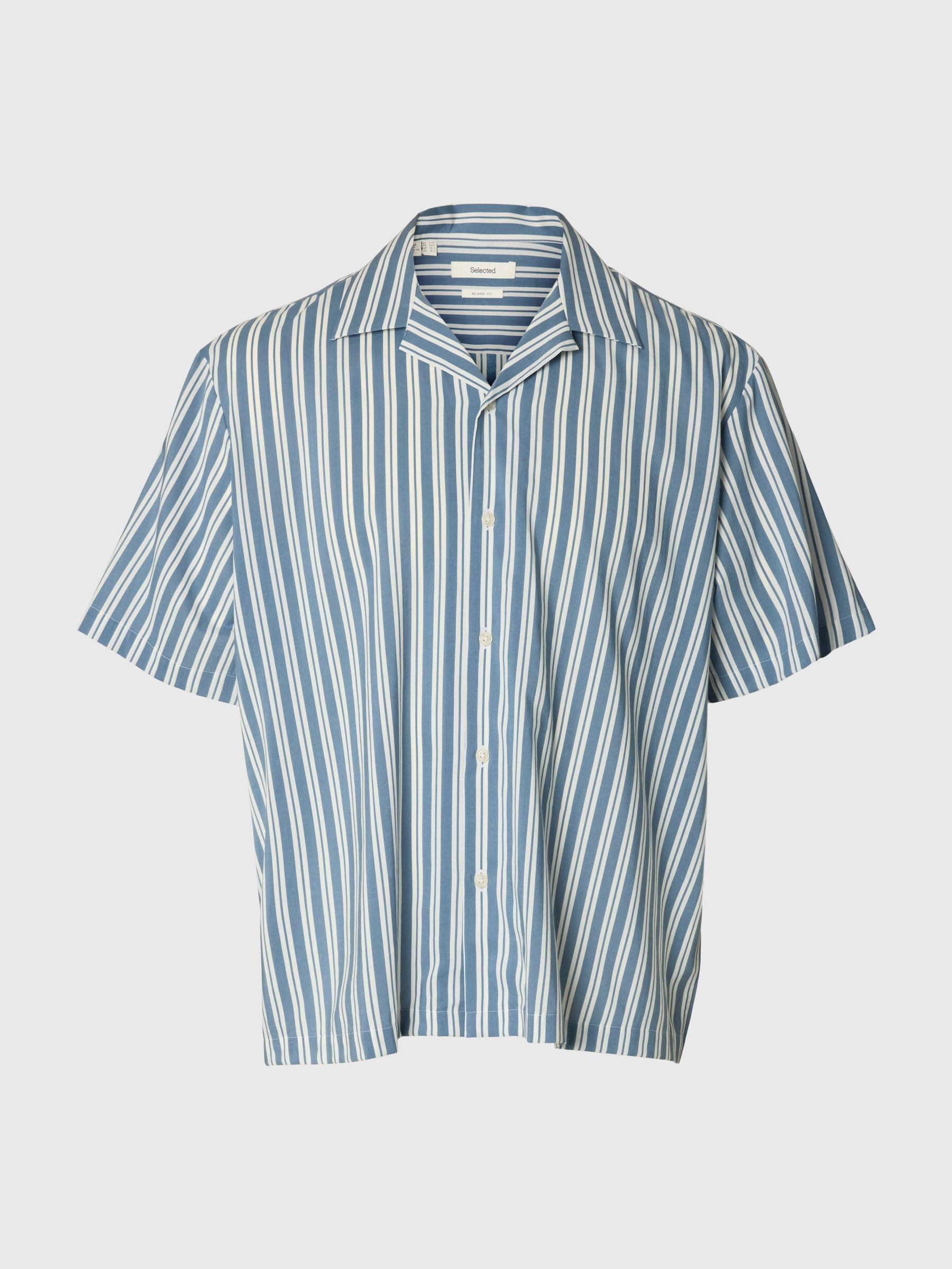 PRINTED SHORT SLEEVED SHIRT, Blue Mirage, highres