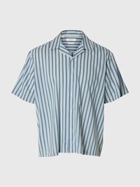 PRINTED SHORT SLEEVED SHIRT, Blue Mirage, highres