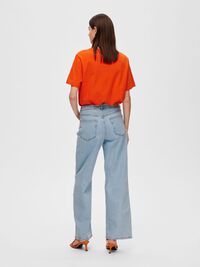 HELLBLAUE HIGH WAIST JEANS, Light Blue Denim, highres