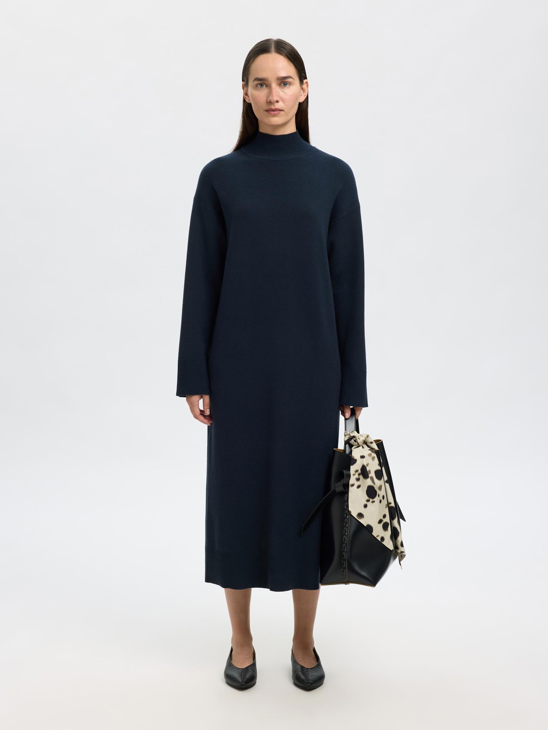 MAXI STRICKKLEID, Dark Sapphire, highres