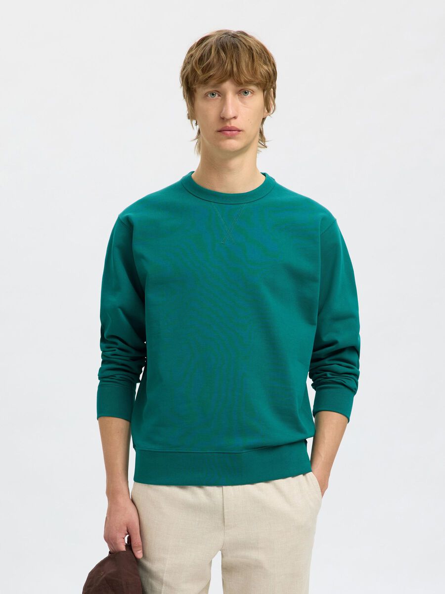 Selected 100% COTTON SWEATSHIRT, Bayou, highres - 16099829_Bayou_003.jpg
