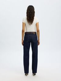 NORMALHÖGA STRAIGHT FIT-JEANS, Dark Blue Denim, highres