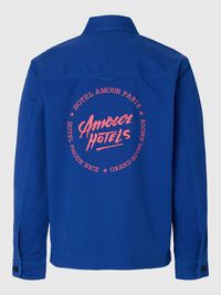 REGULAR FIT OVERSHIRT, Mazarine Blue, highres