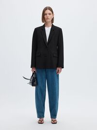 CLASSIC SINGLE-BREASTED BLAZER, Black, highres