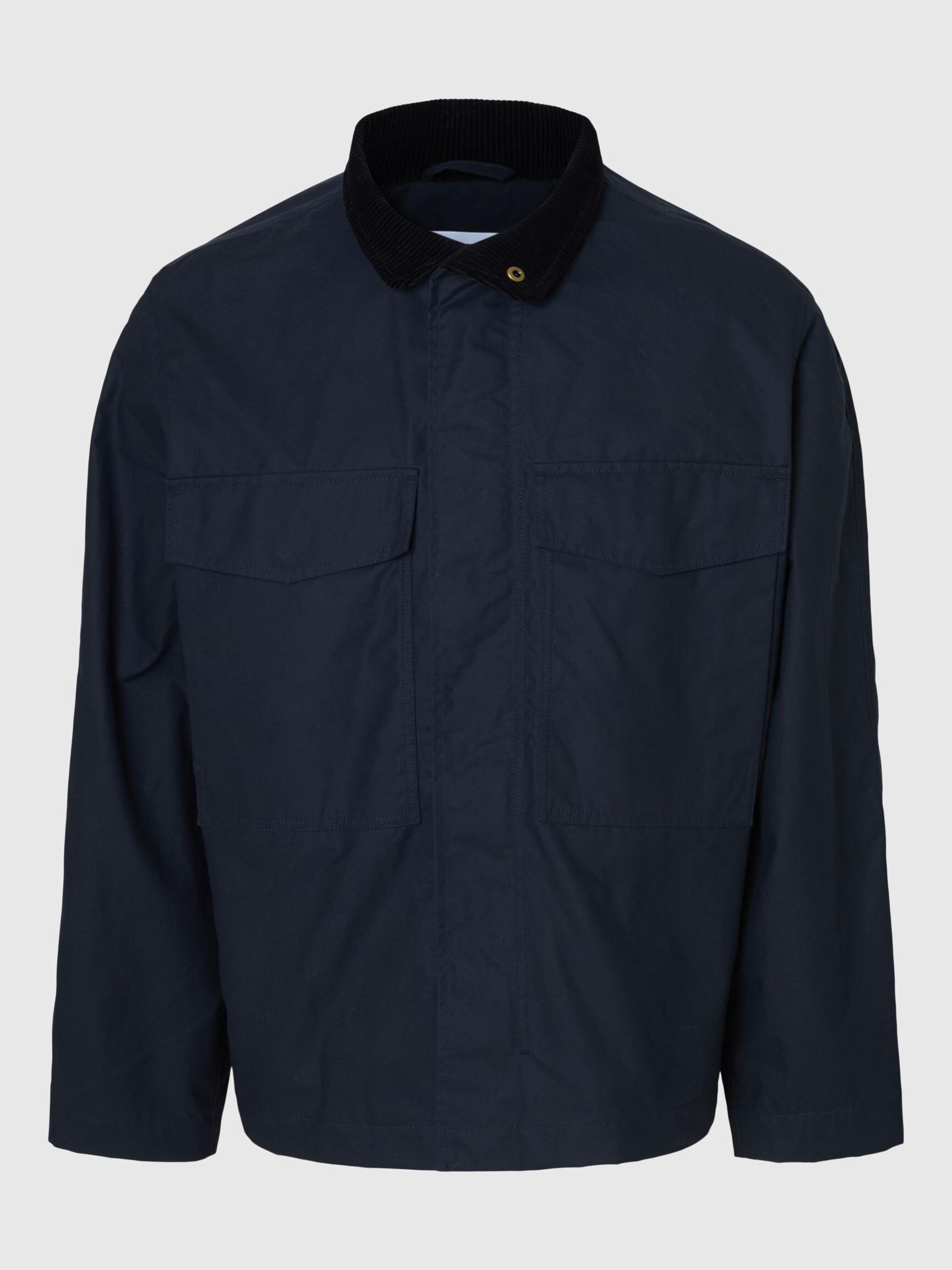 GEWACHSTE BAUMWOLL JACKE, Sky Captain, highres