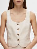 Selected TAILORED LINEN BLEND WAISTCOAT, Sandshell, highres - 16095188_Sandshell_006.jpg