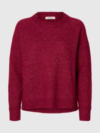 WOOL BLEND JUMPER, Anemone, highres