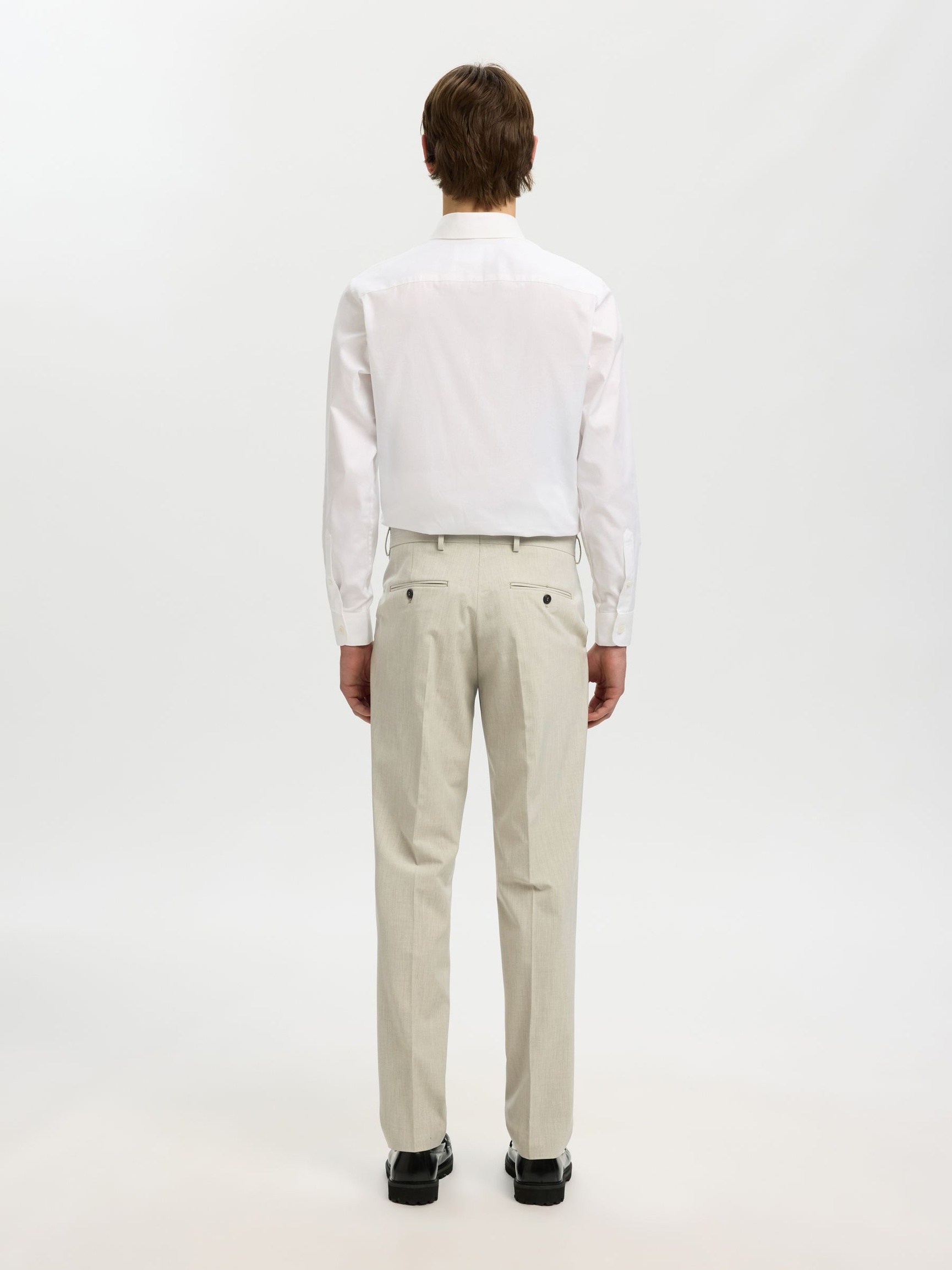 175 SLIM FIT TROUSERS, Oatmeal, highres