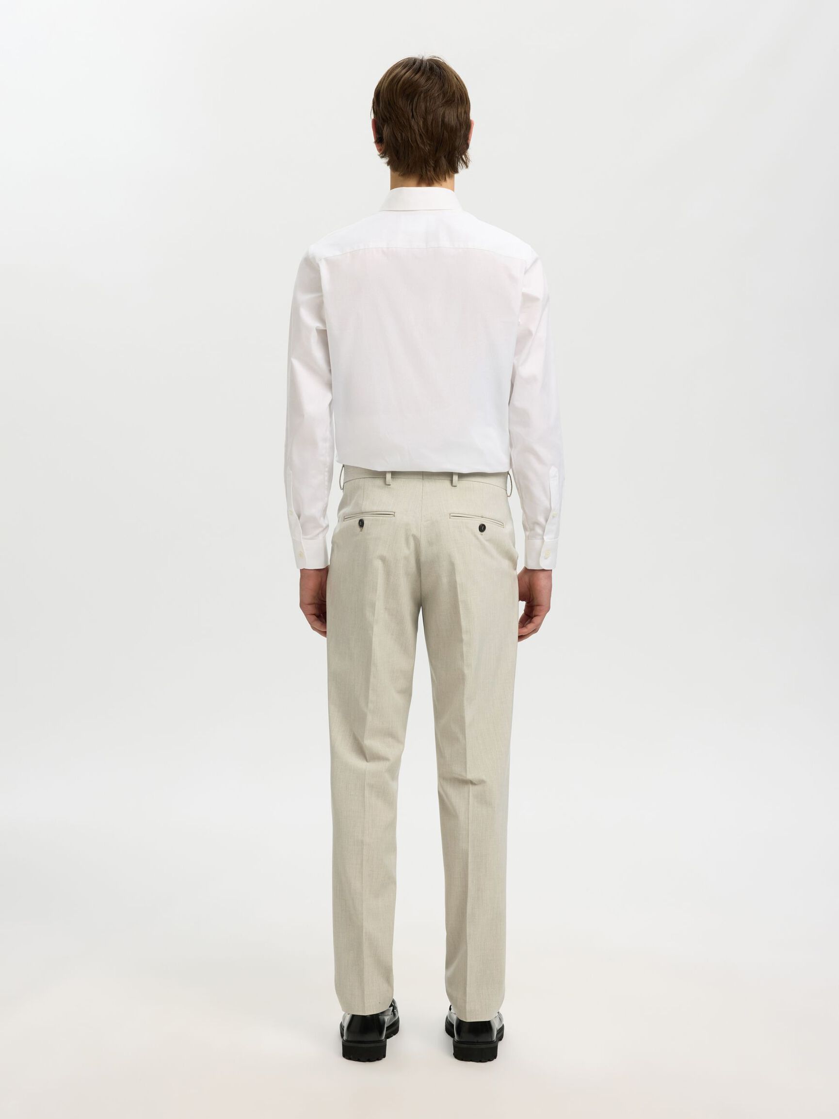 175 SLIM FIT TROUSERS, Oatmeal, highres