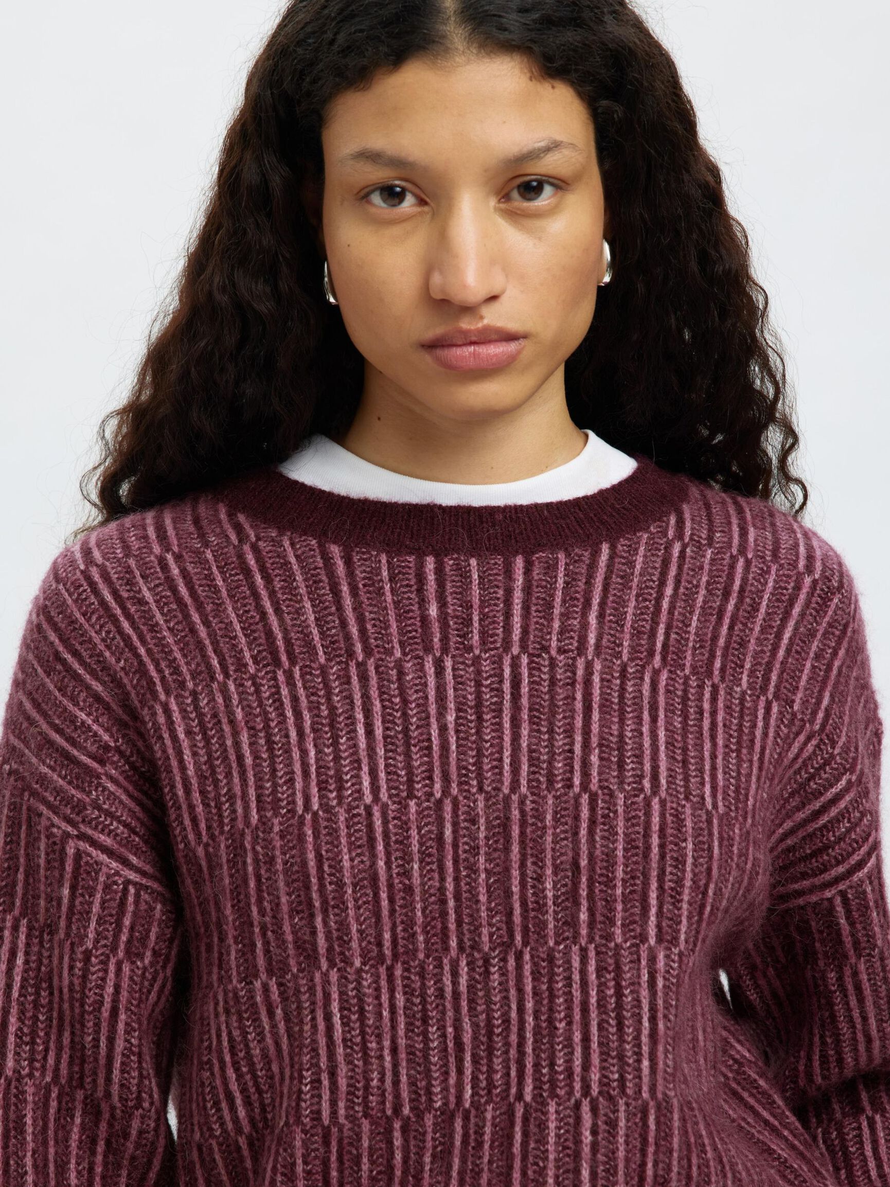 WOOL BLEND KNITTED JUMPER, Fig, highres