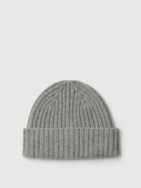 CASHMERE BEANIE, Light Grey Melange, highres