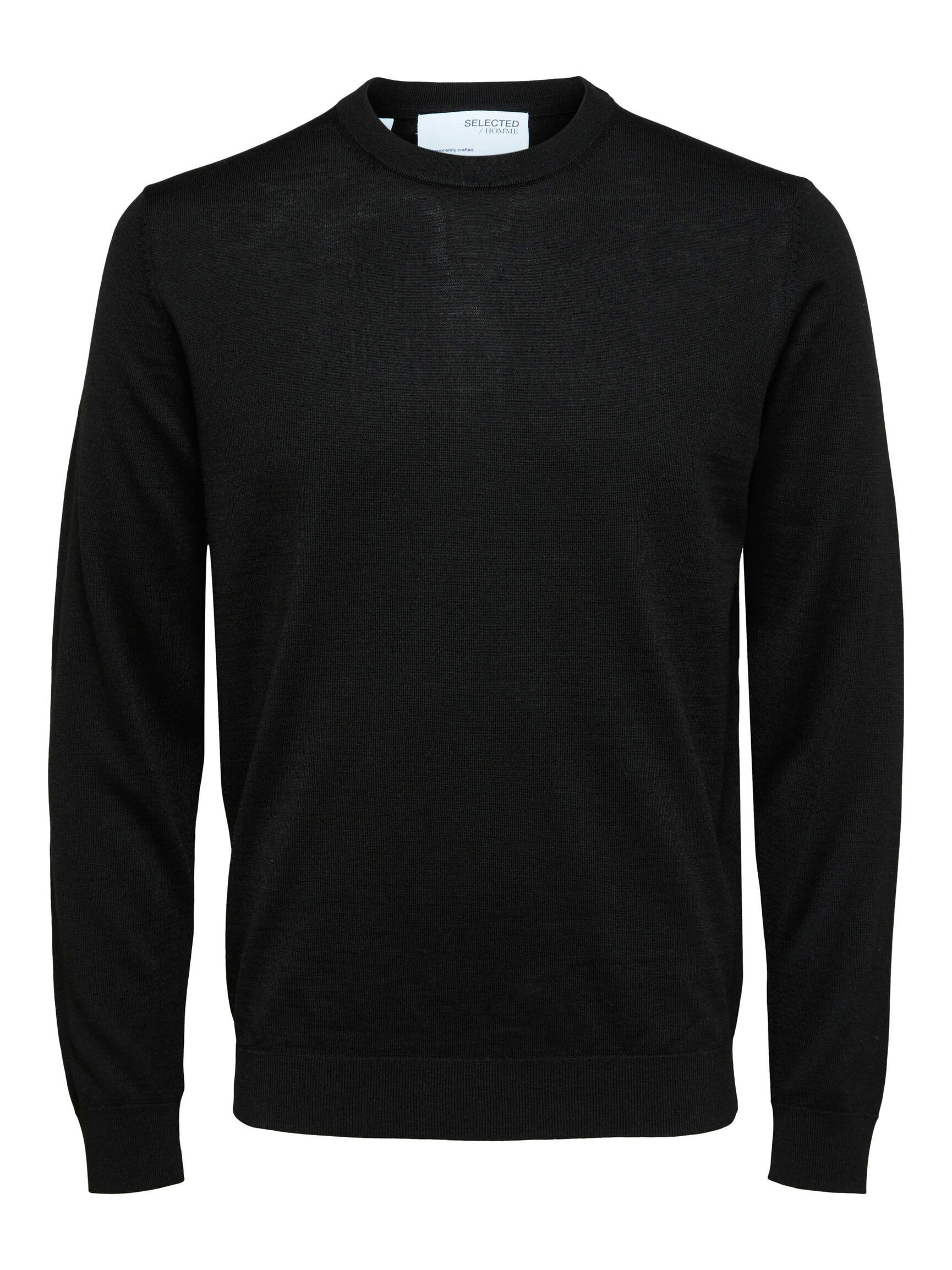 LANGÄRMELIGER PULLOVER, Black, highres