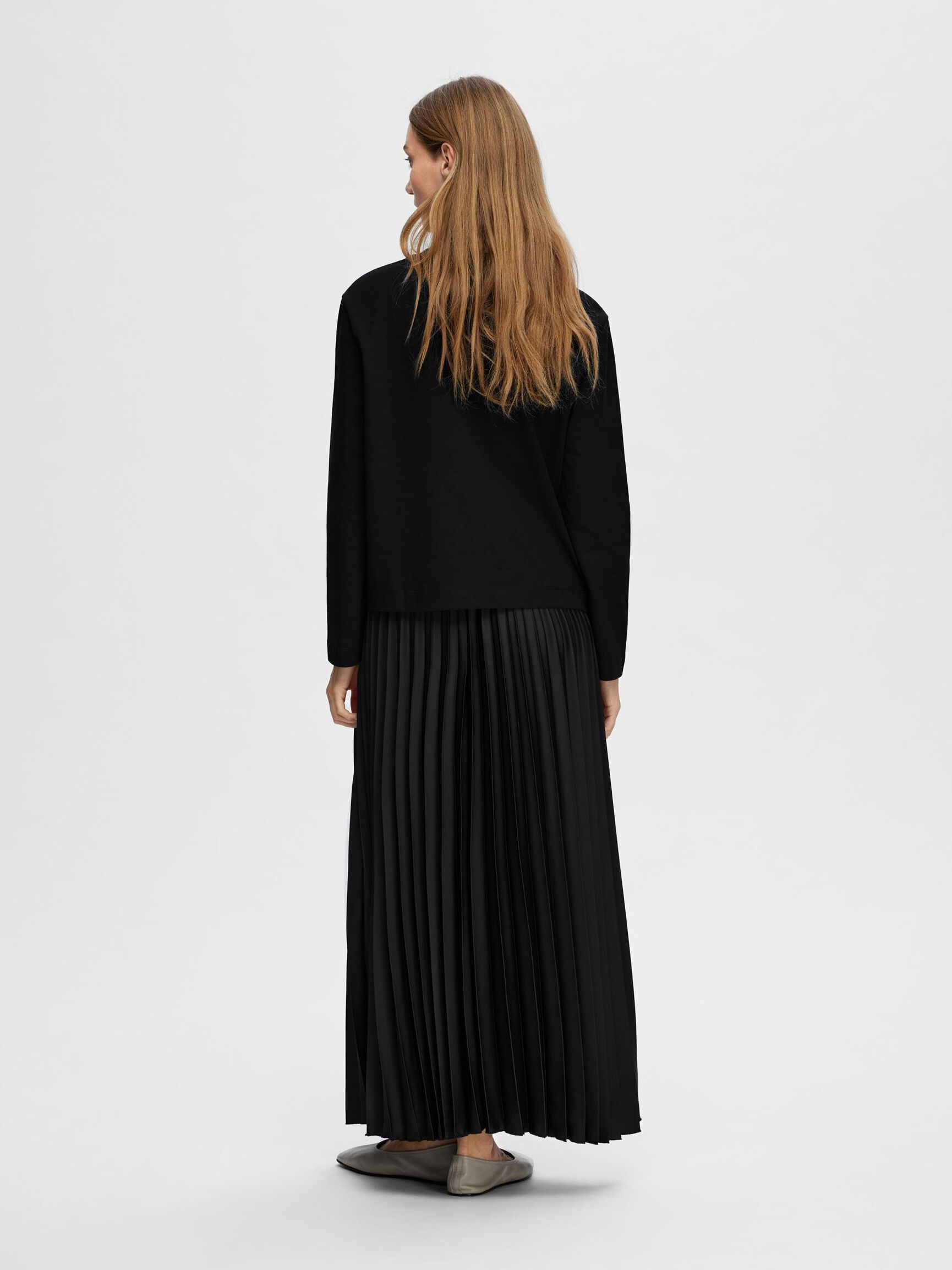 LANGÄRMELIGES BOXY T-SHIRT, Black, highres