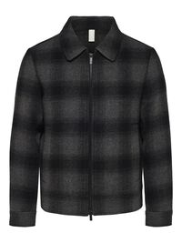 ZIJDE-WOLMIX JAS, Dark Grey Melange, highres