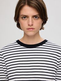 GESTREIFTES LONGSLEEVE, Black, highres