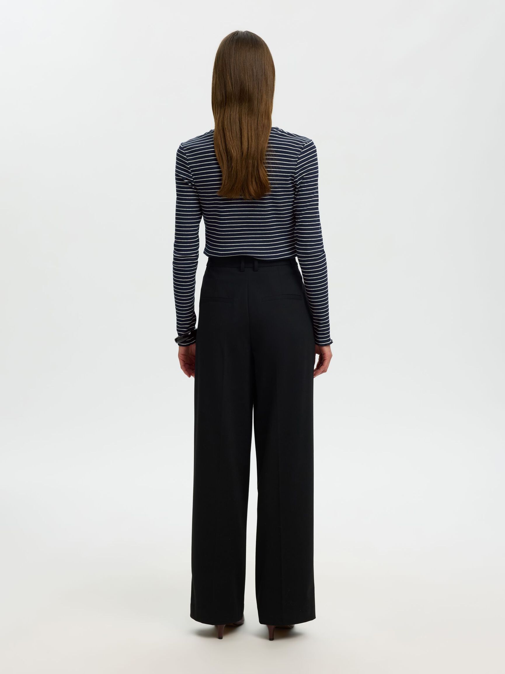 STRIPED LONG-SLEEVED T-SHIRT, Dark Sapphire, highres