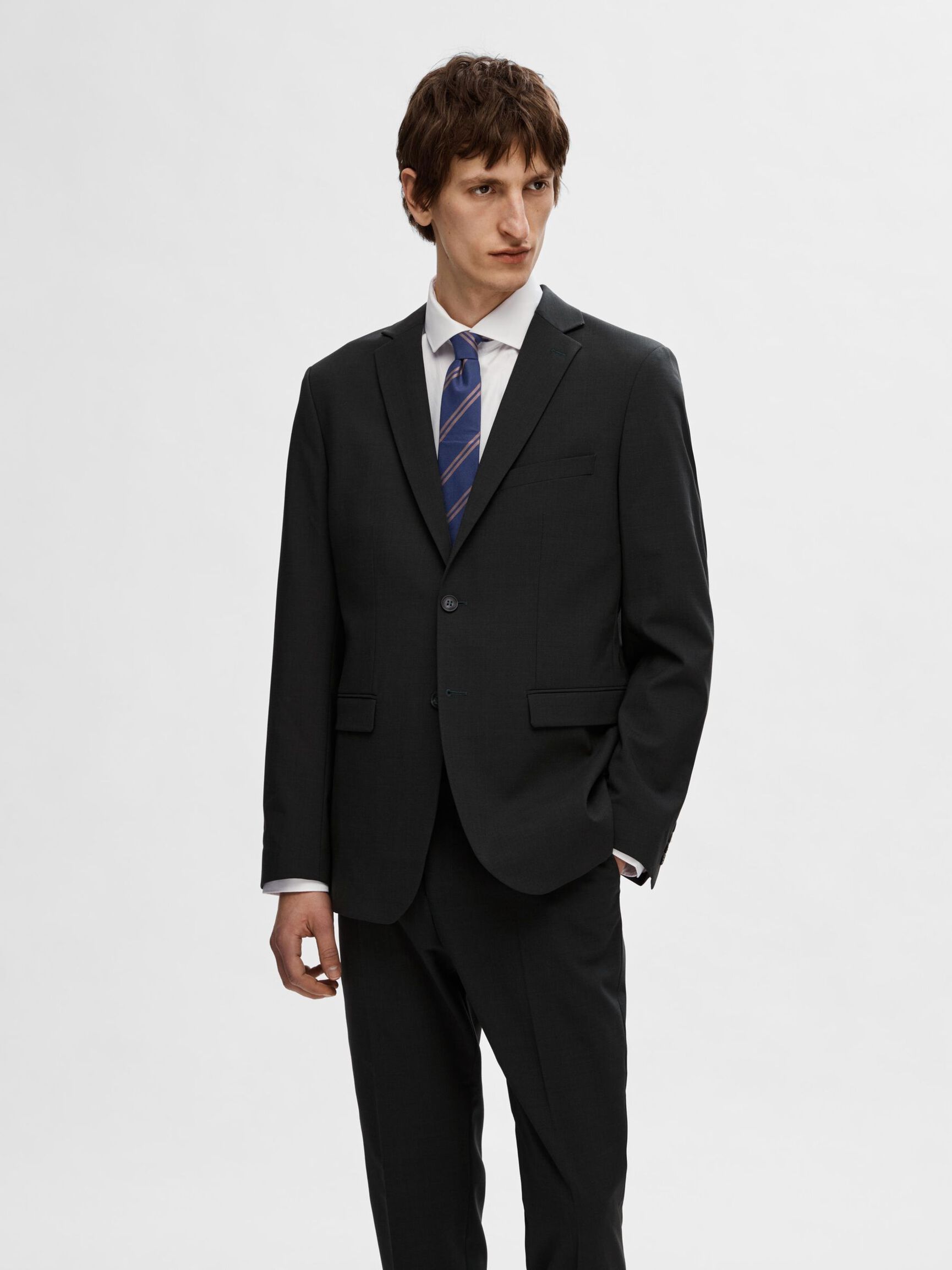 CLASSIC WOOL BLEND TIE, Sky Captain, highres