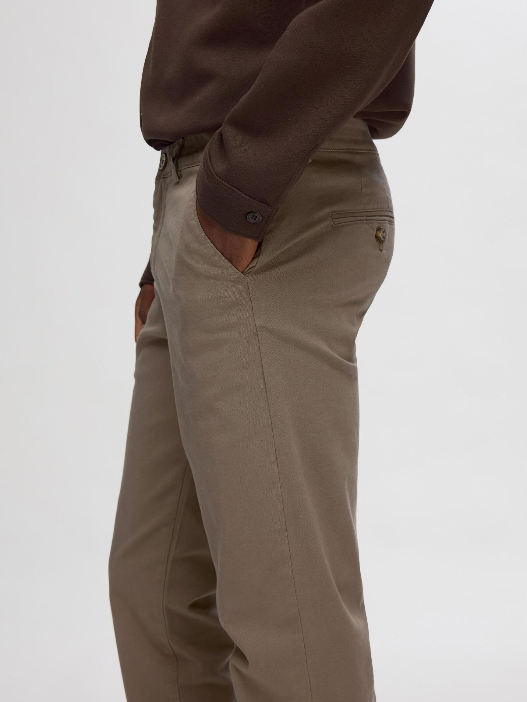175 SLIM FIT FLEX CHINO, Morel, highres
