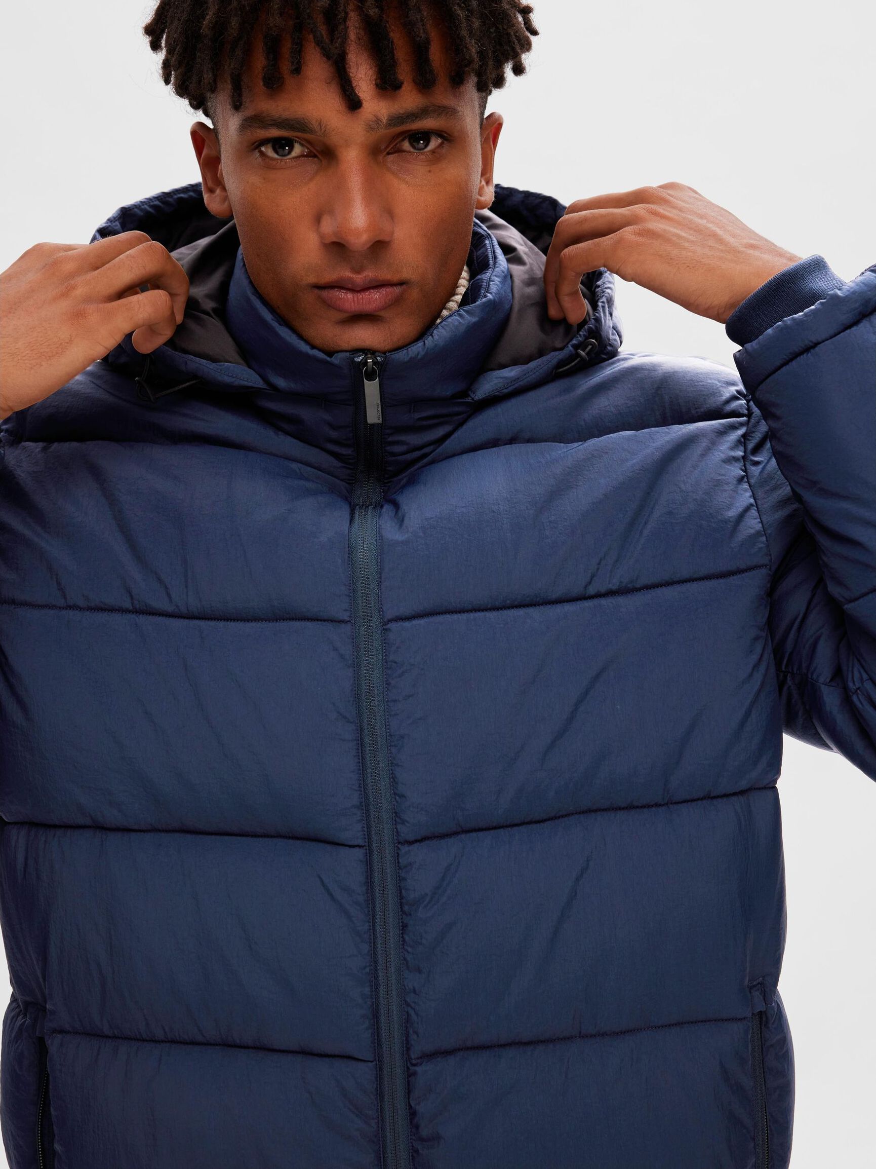 LONG PUFFER JACKET, Sky Captain, highres