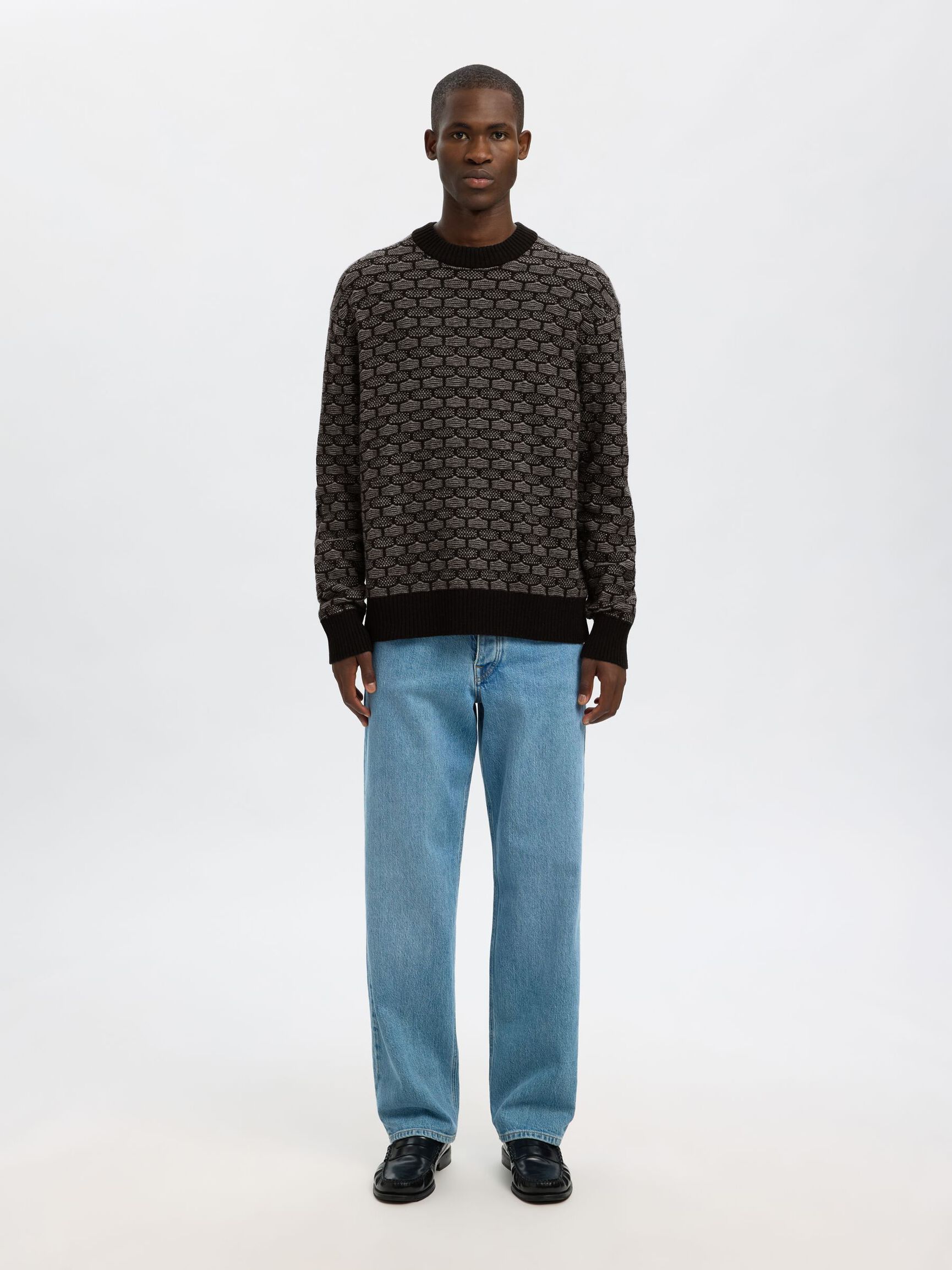 PULL EN MAILLE, Black, highres