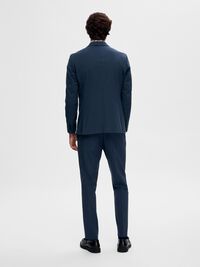COUPE SLIM EN VISCOSE MÉLANGÉE BLAZER, Blue Depths, highres