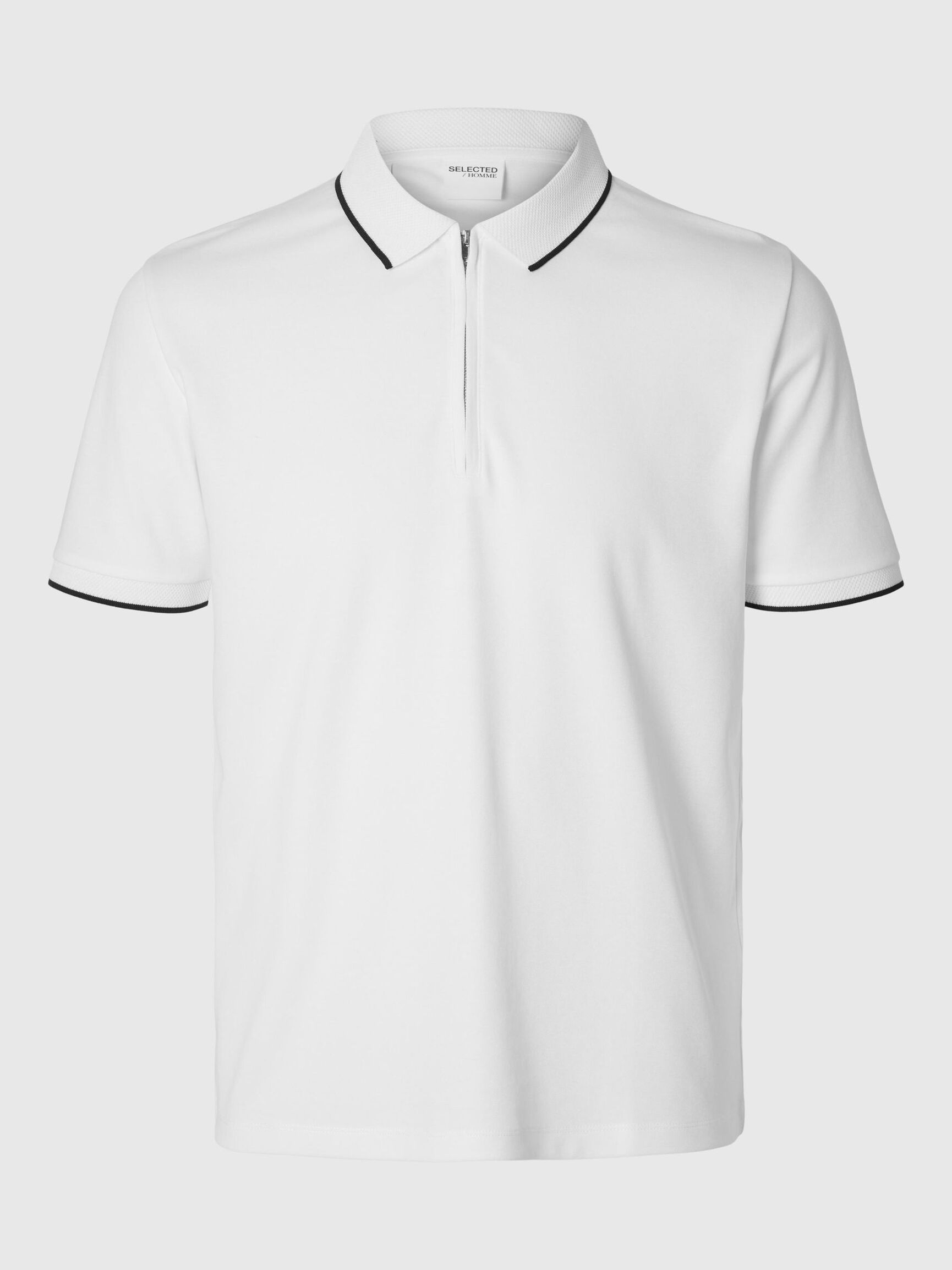 SHORT SLEEVED POLO SHIRT, Cloud Dancer, highres