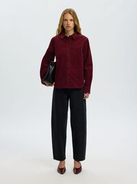REGULAR FIT CORDUROY SHIRT, Tawny Port, highres