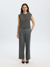 GILET A MAGLIA, Medium Grey Melange, highres