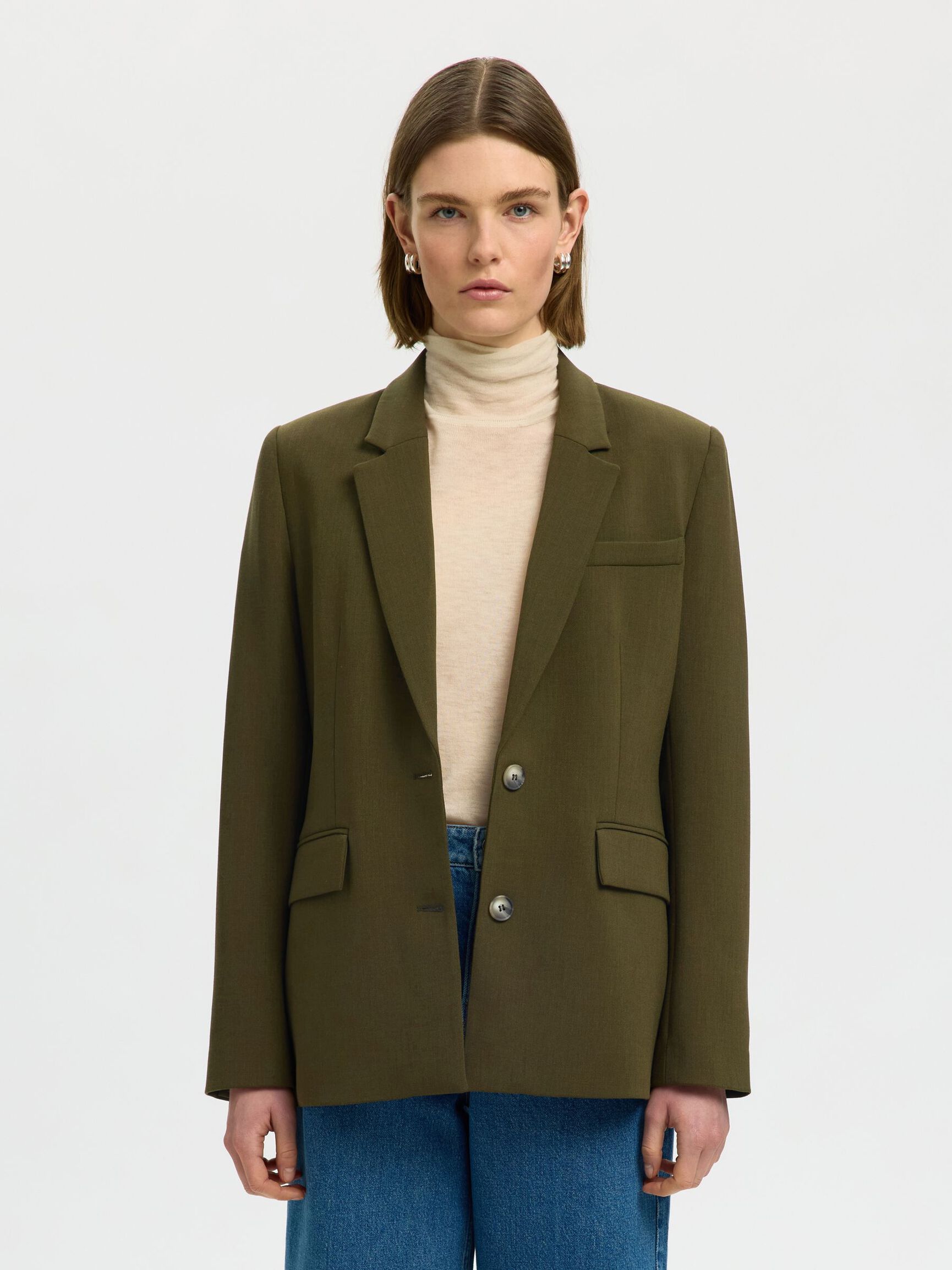 CLASSIC FIT BLAZER, Fir Green, highres