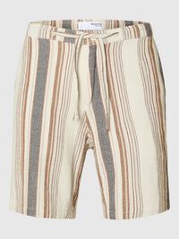 EN COTON RAYÉ SHORT, Egret, highres