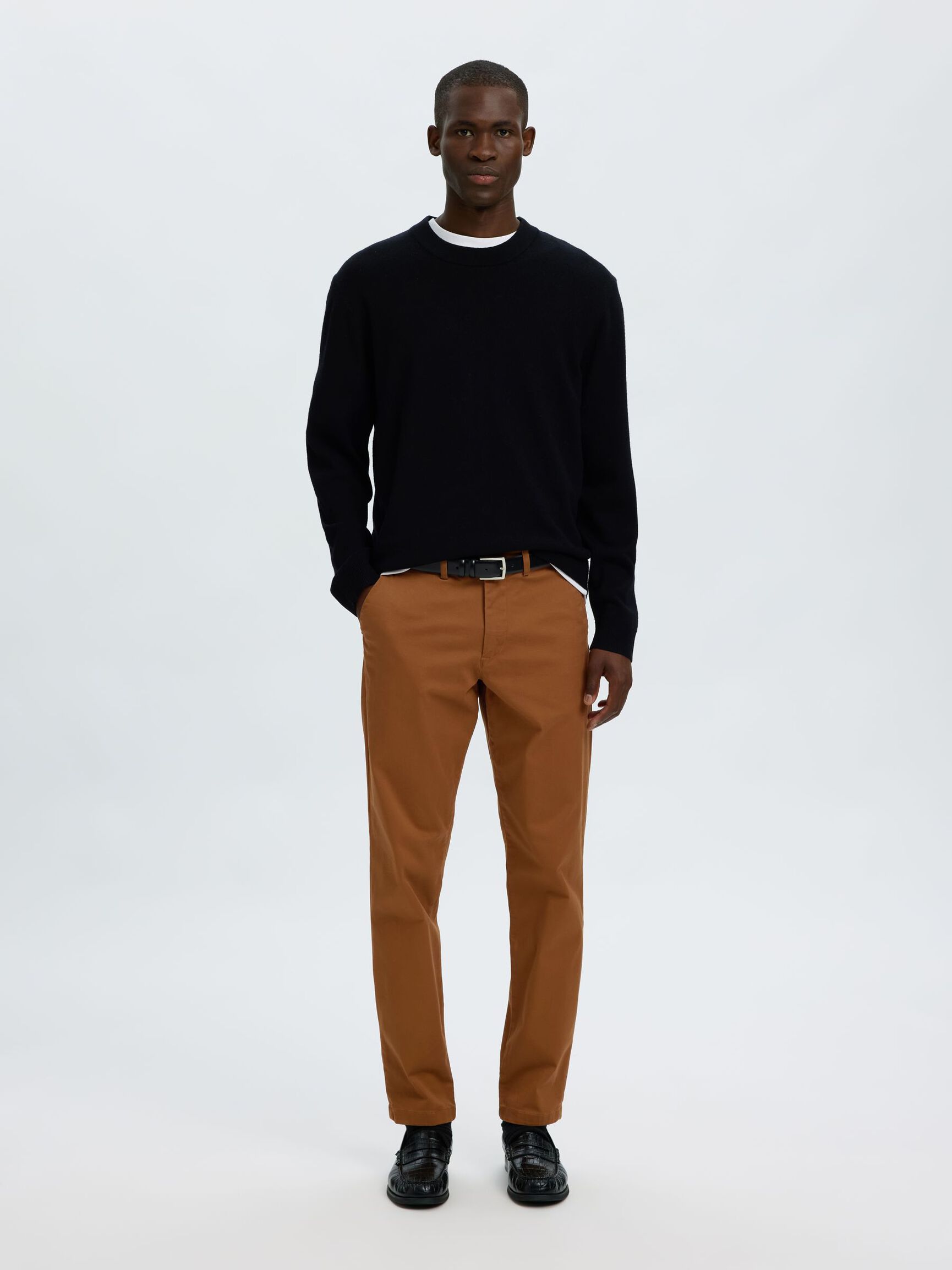 175 SLIM FIT FLEX CHINOS, Toffee, highres